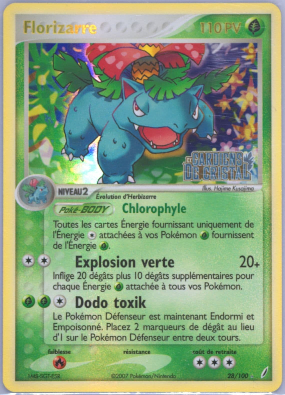 Florizarre-Reverse Foil (28) 2007 Pokemon French EX Crystal Guardians