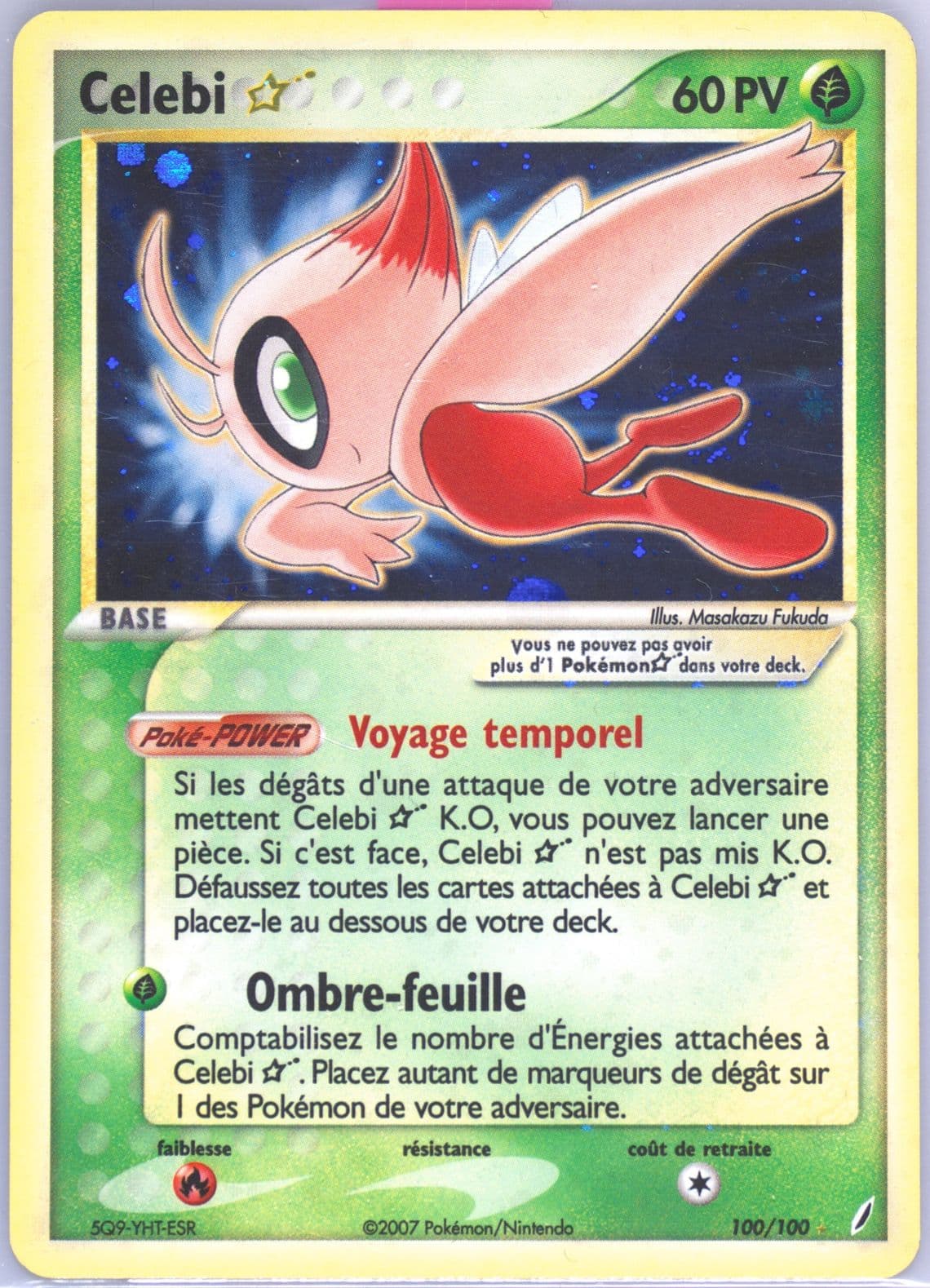 Celebi-Holo Gold Star (100) 2007 Pokemon French EX Crystal Guardians