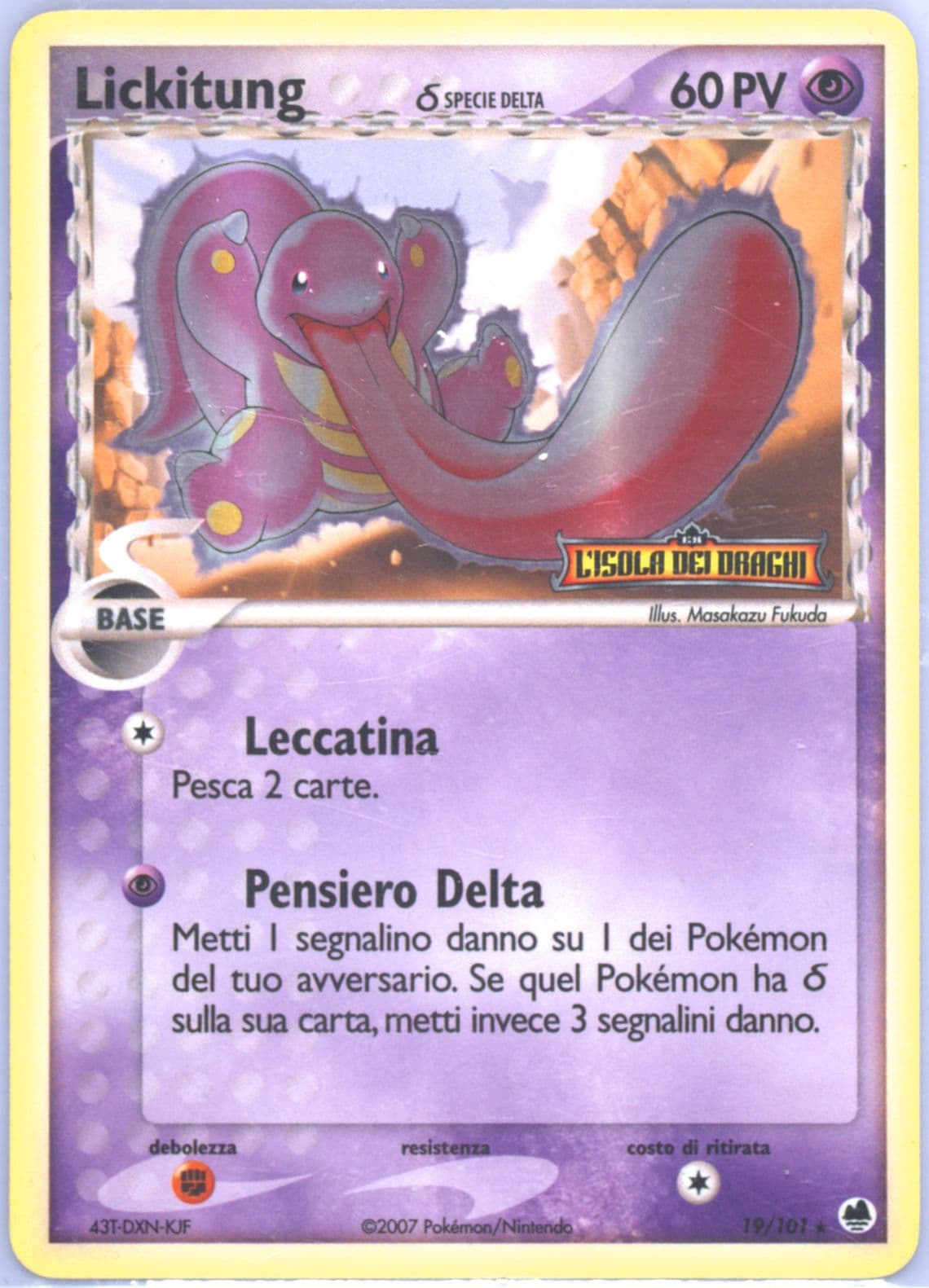 Lickitung-Reverse Foil Italian (19) 2006 Pokemon EX Dragon Frontiers