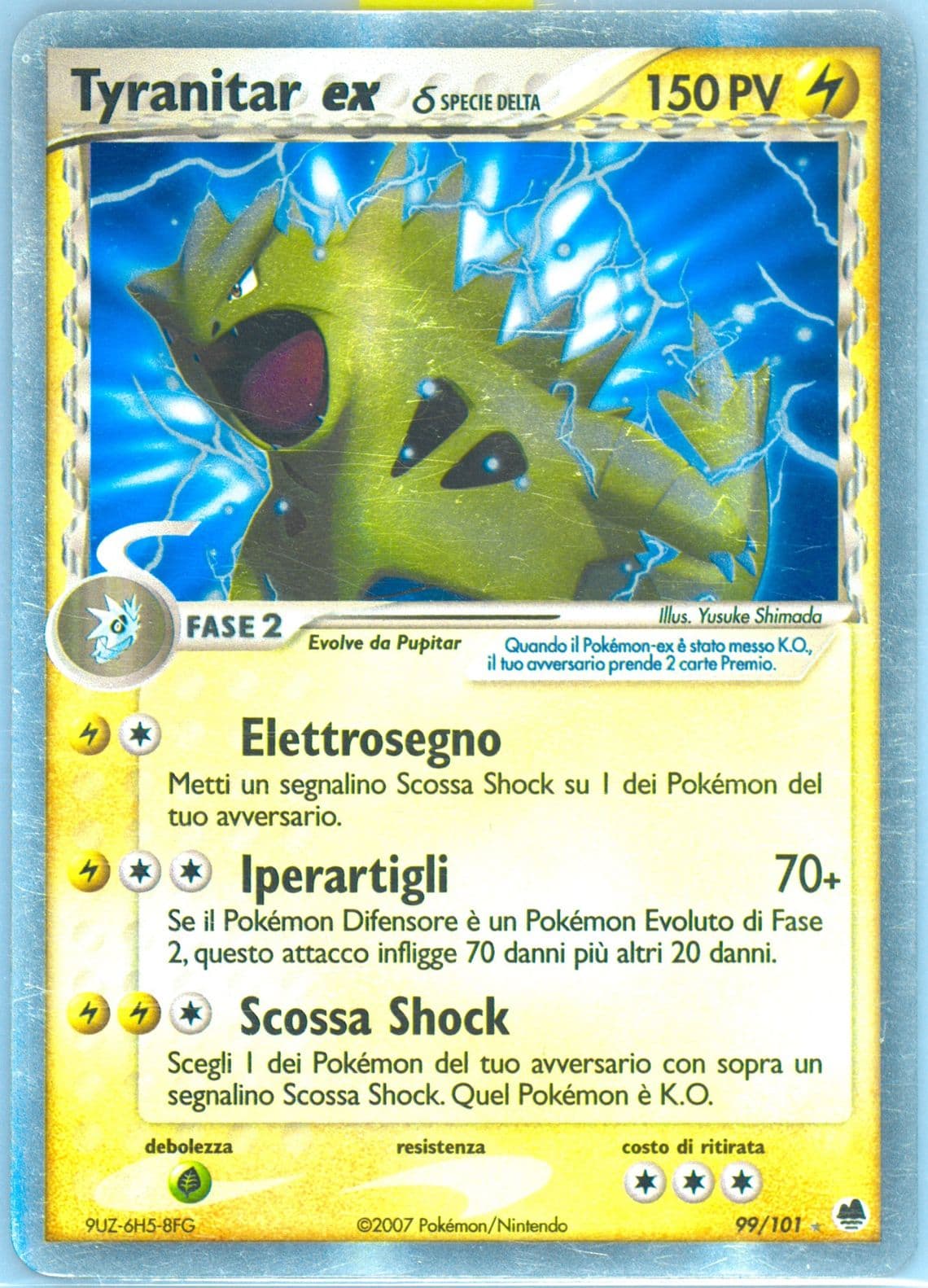 Tyranitar EX-Holo Italian (99) 2006 Pokemon EX Dragon Frontiers