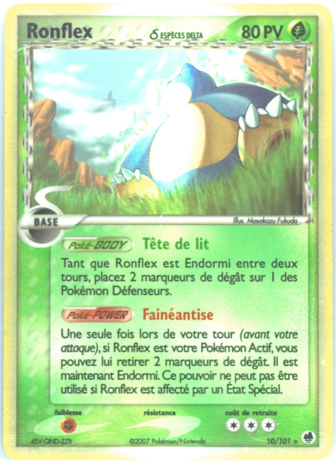 Ronflex-Holo (10) 2007 Pokemon French EX Dragon Frontiers