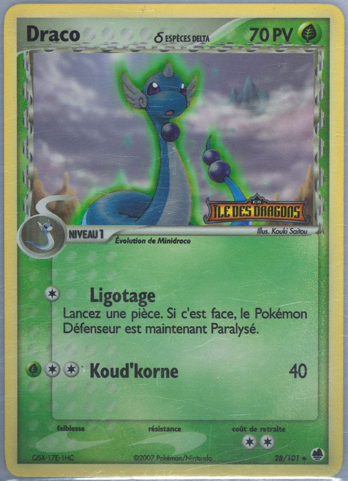 Draco (28) 2007 Pokemon French EX Dragon Frontiers