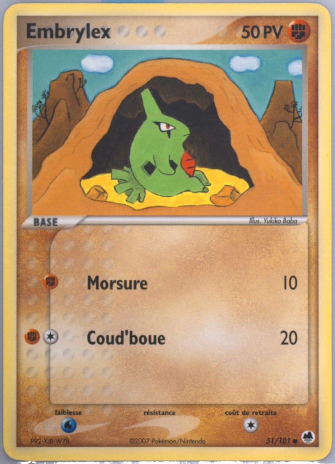 Embrylex (51) 2007 Pokemon French EX Dragon Frontiers