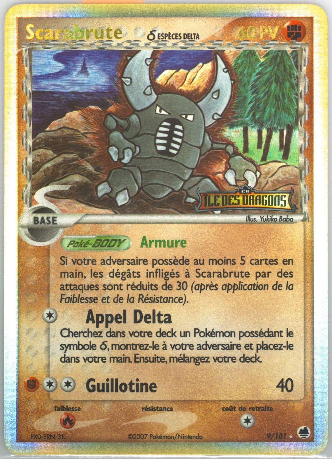 Scarabrute-Reverse Foil (9) 2007 Pokemon French EX Dragon Frontiers