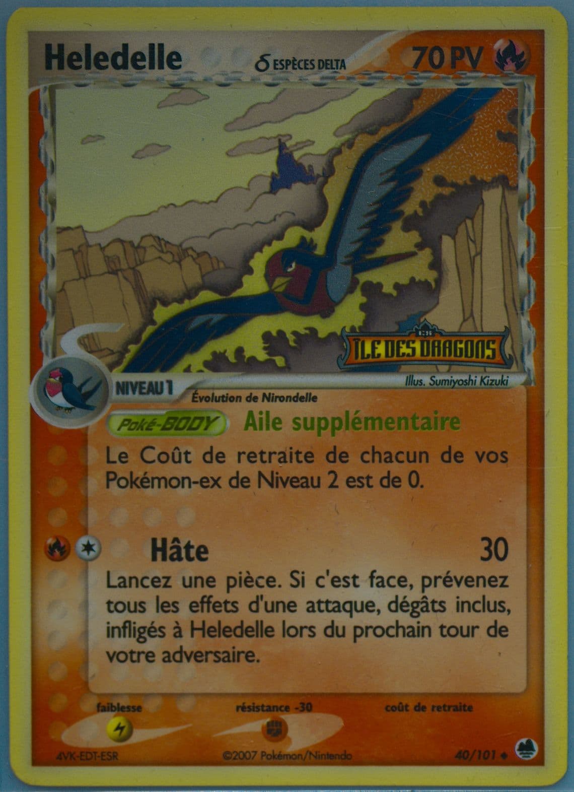 Heledelle-Reverse Foil (40) 2007 Pokemon French EX Dragon Frontiers