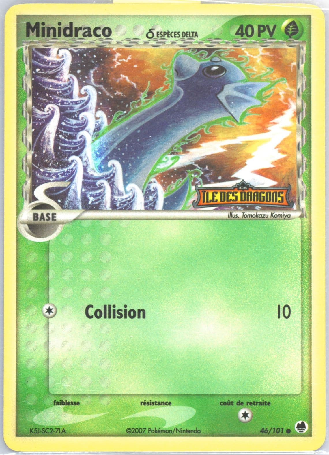 Minidraco-Reverse Foil (46) 2007 Pokemon French EX Dragon Frontiers