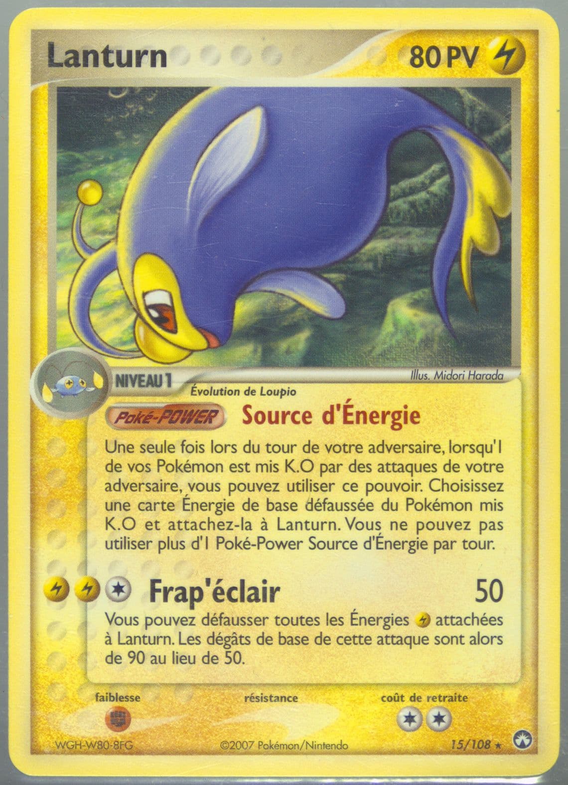 Lanturn French (15) 2007 Pokemon EX Power Keepers