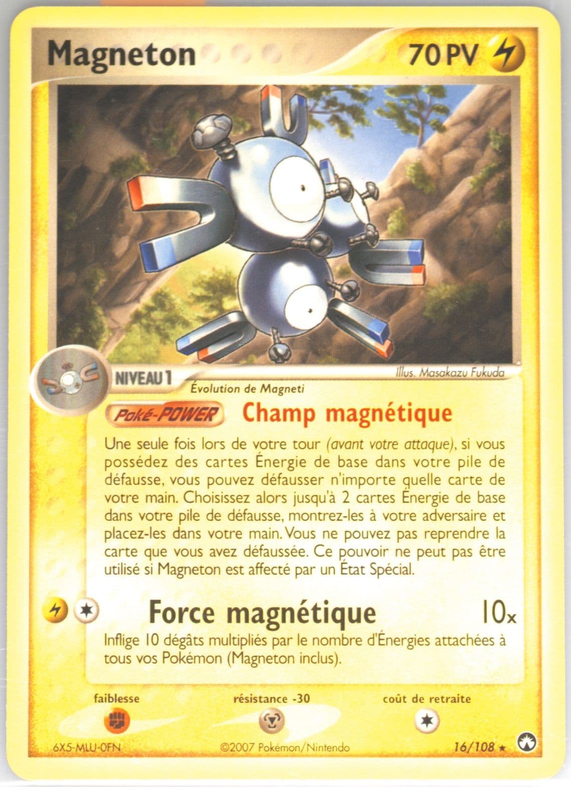 Magneton French (16) 2007 Pokemon EX Power Keepers