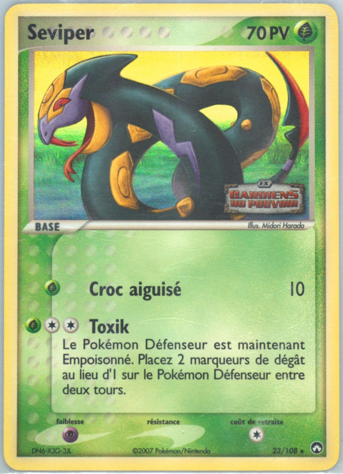 Seviper-Reverse Foil French (23) 2007 Pokemon EX Power Keepers