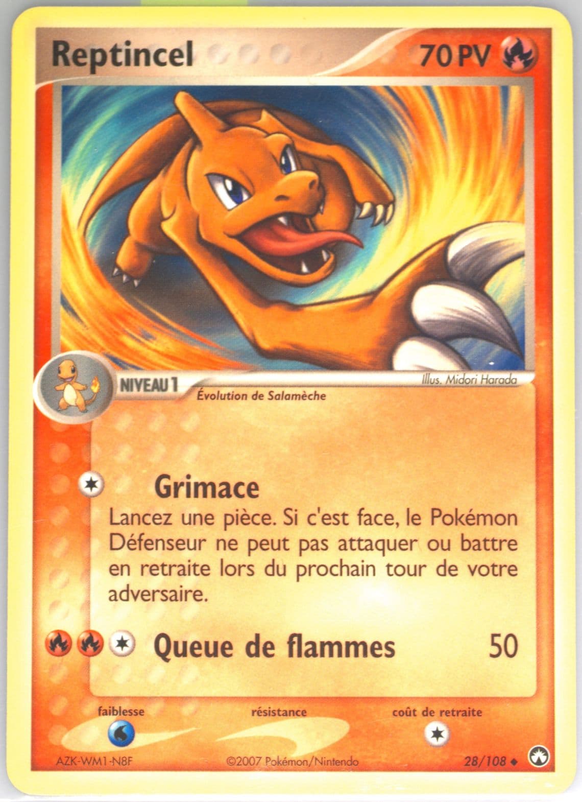 Reptincel French (28) 2007 Pokemon EX Power Keepers
