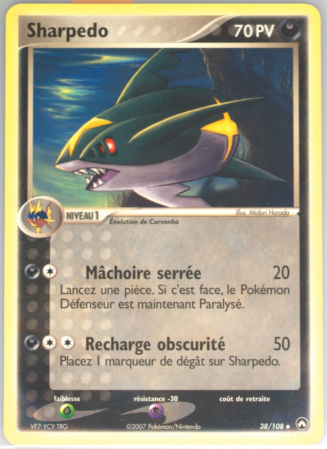 Sharpedo French (38) 2007 Pokemon EX Power Keepers