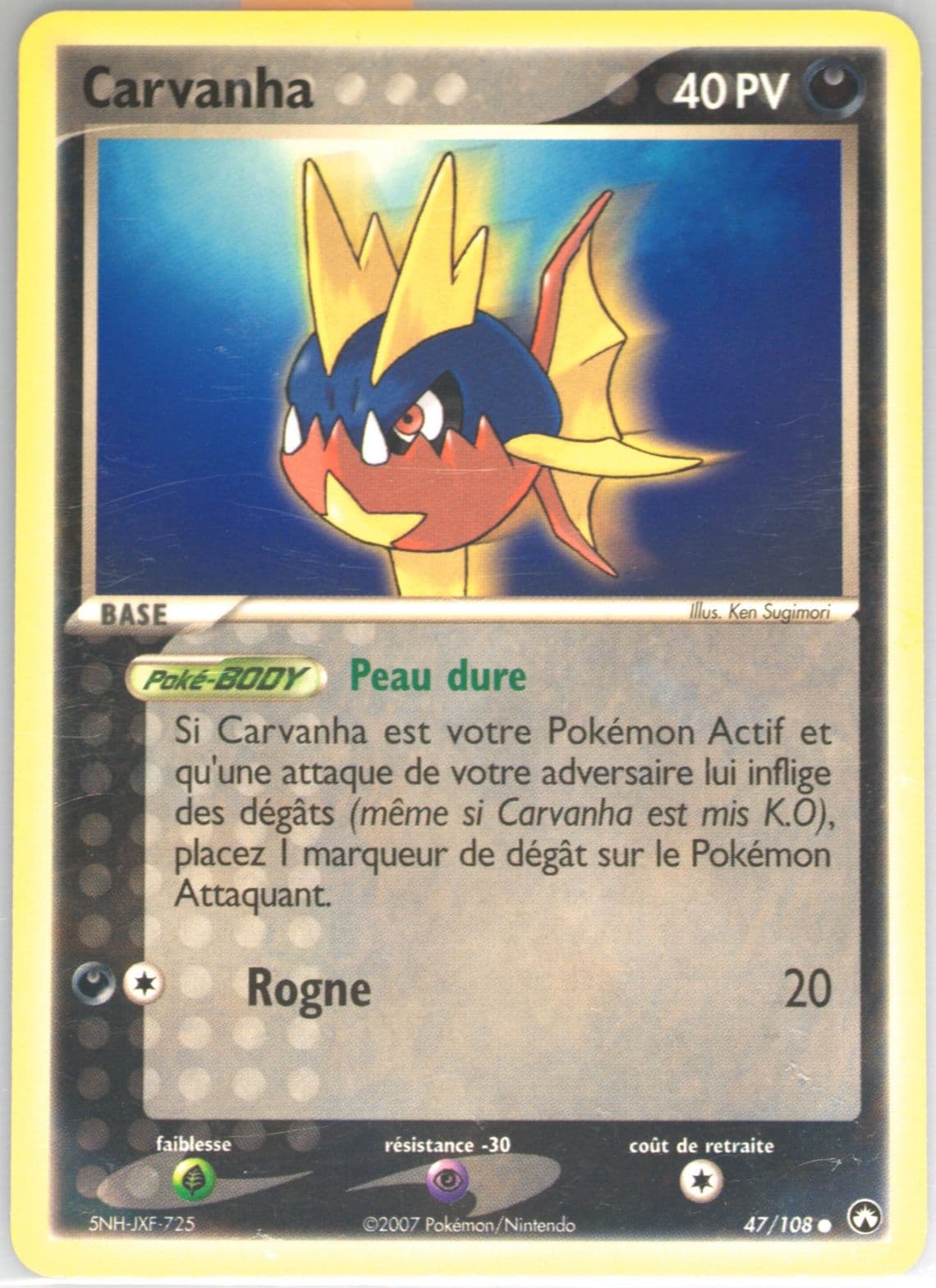 Carvanha French (47) 2007 Pokemon EX Power Keepers
