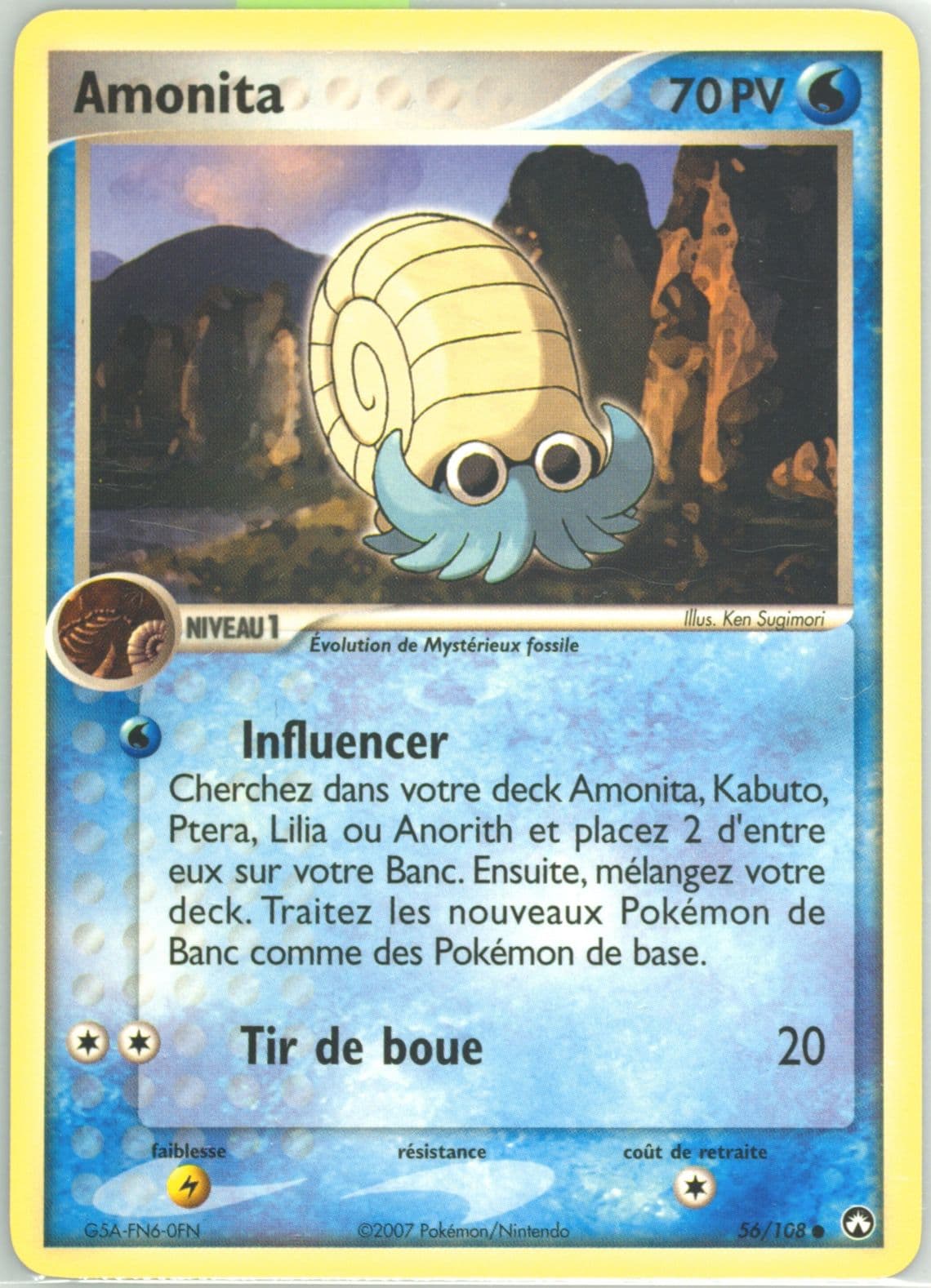 Amonita French (56) 2007 Pokemon EX Power Keepers