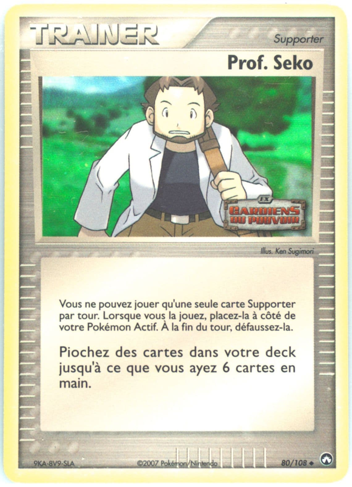 Prof. Seko-Reverse Foil French (80) 2007 Pokemon EX Power Keepers
