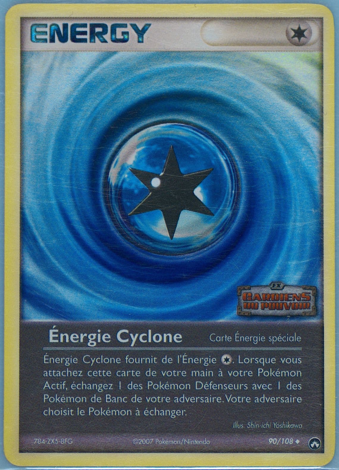 Energie Cyclone-Reverse Foil French (90) 2007 Pokemon EX Power Keepers