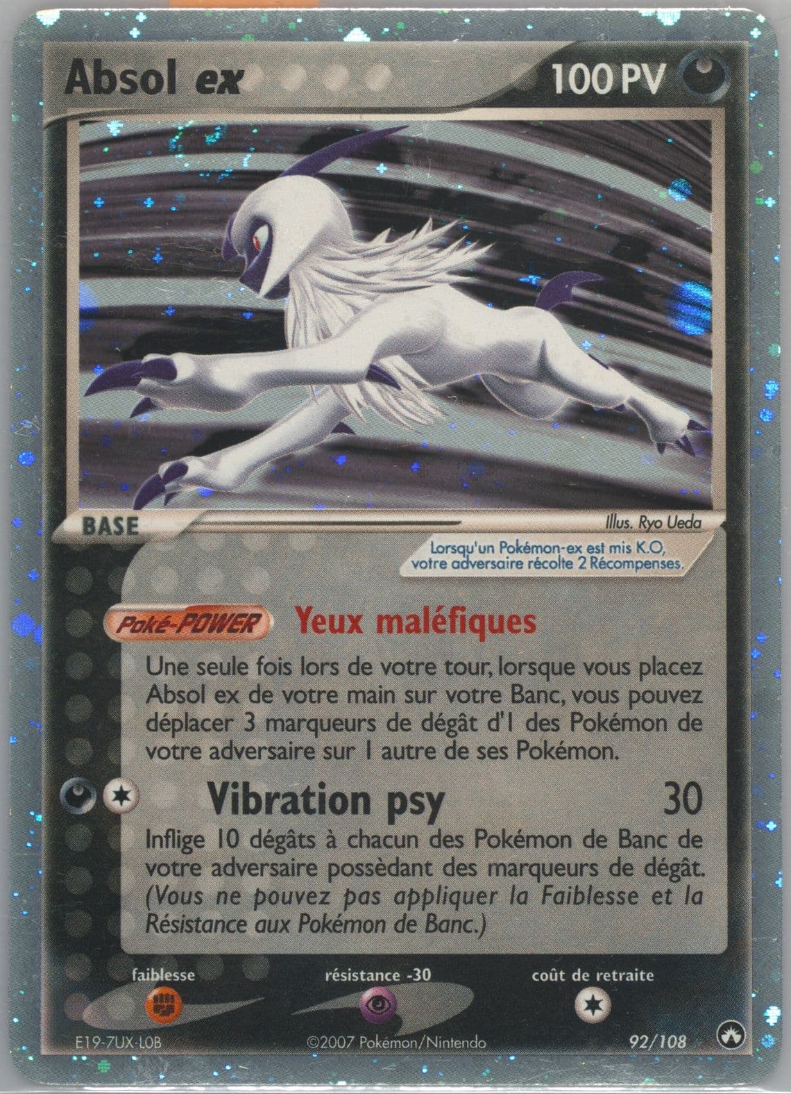 Absol EX-Holo French (92) 2007 Pokemon EX Power Keepers