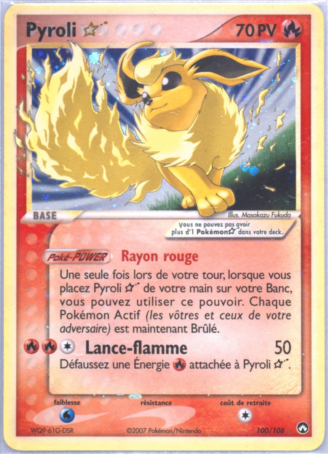 Pyroli-Holo French-Gold Star (100) 2007 Pokemon EX Power Keepers