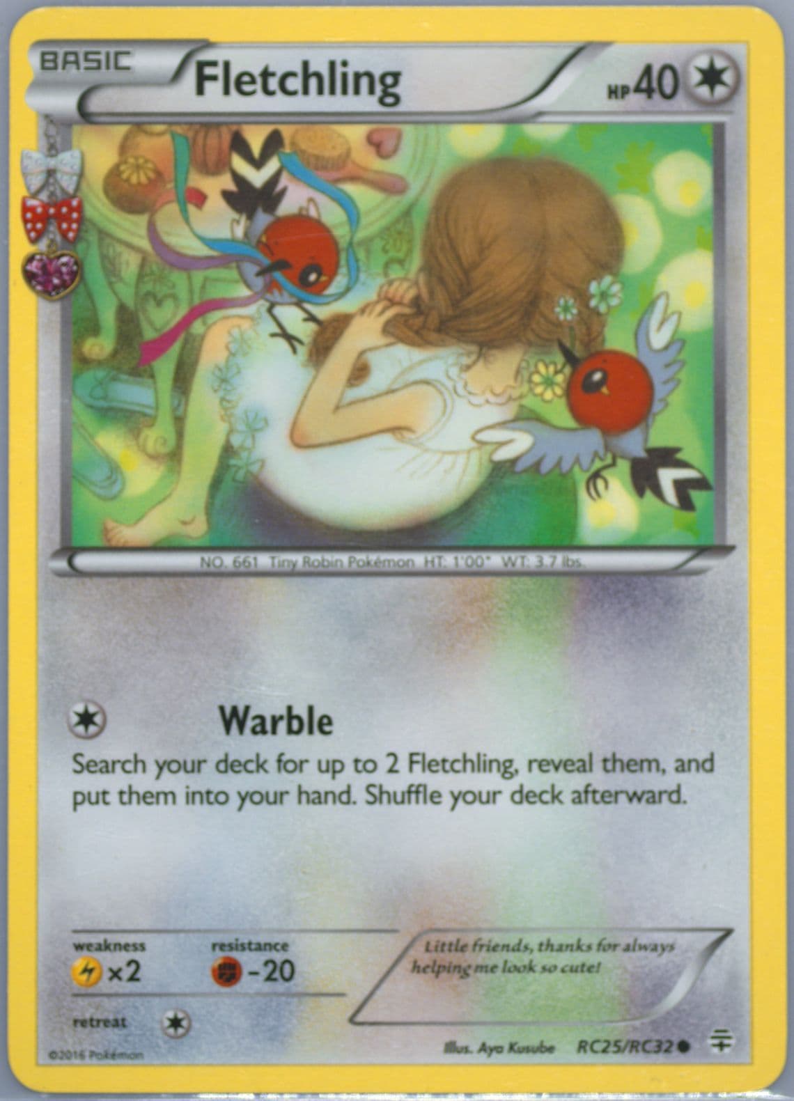 Fletchling (RC25) 2016 Pokemon XY Generations Radiant Collection