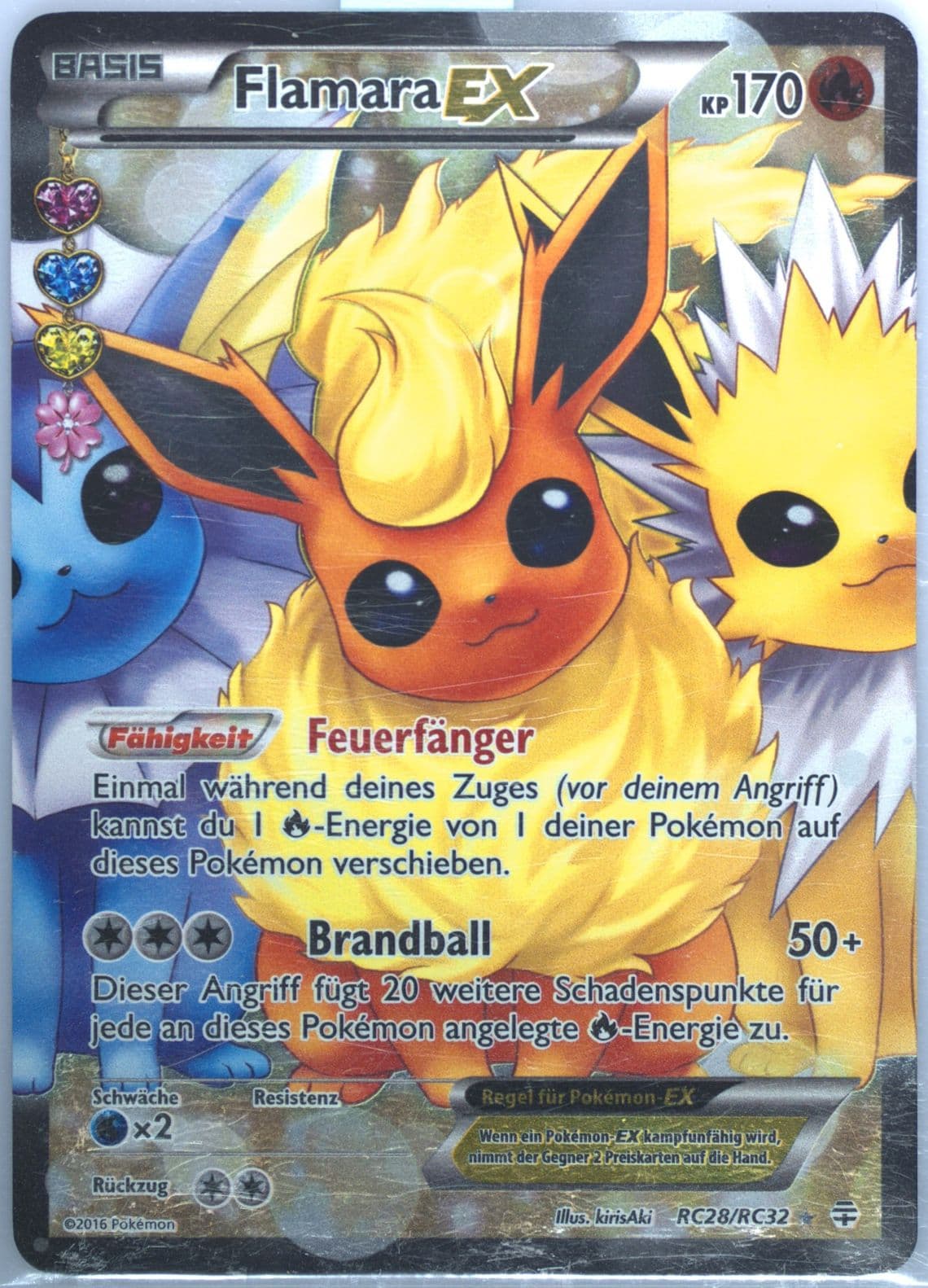 Full Art/Flamara EX German (RC28) 2016 Pokemon XY Generations Radiant Collection