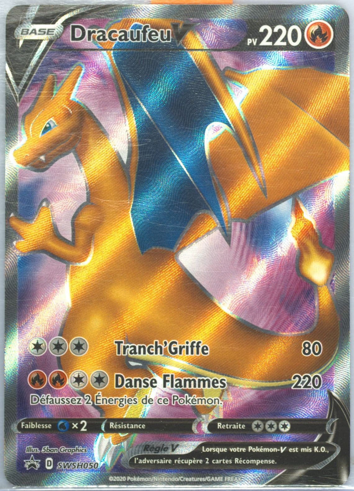 Full Art/Dracaufeu V Champion's Path Elite Trainer Box-French (050) 2020 Pokemon Swsh Black Star Promo