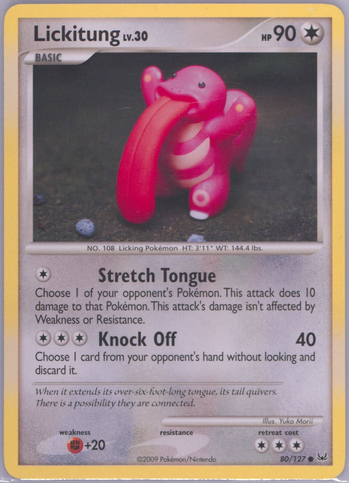 1995 lickitung pokemon card value 1995 Pokemon card Lickitung