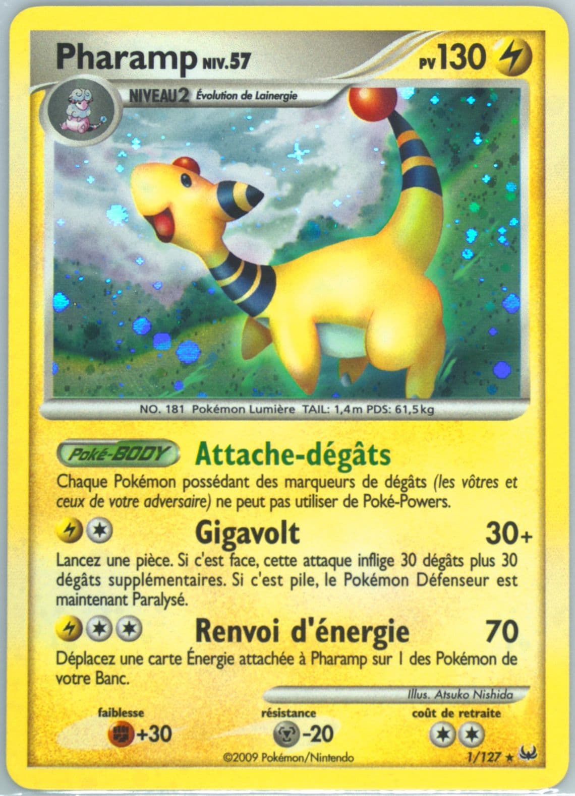 Pharamp-Holo French (1) 2009 Pokemon Platinum