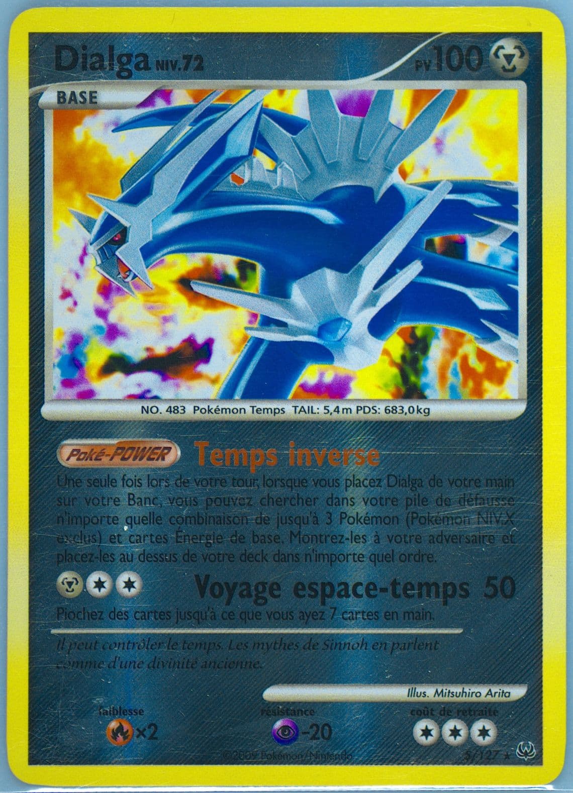 Dialga-Reverse Foil French (5) 2009 Pokemon Platinum