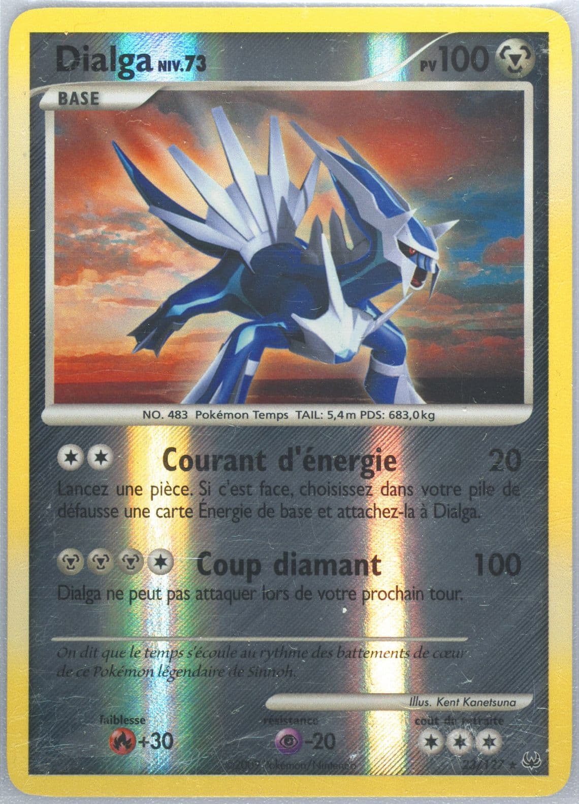 Dialga-Reverse Foil French (23) 2009 Pokemon Platinum