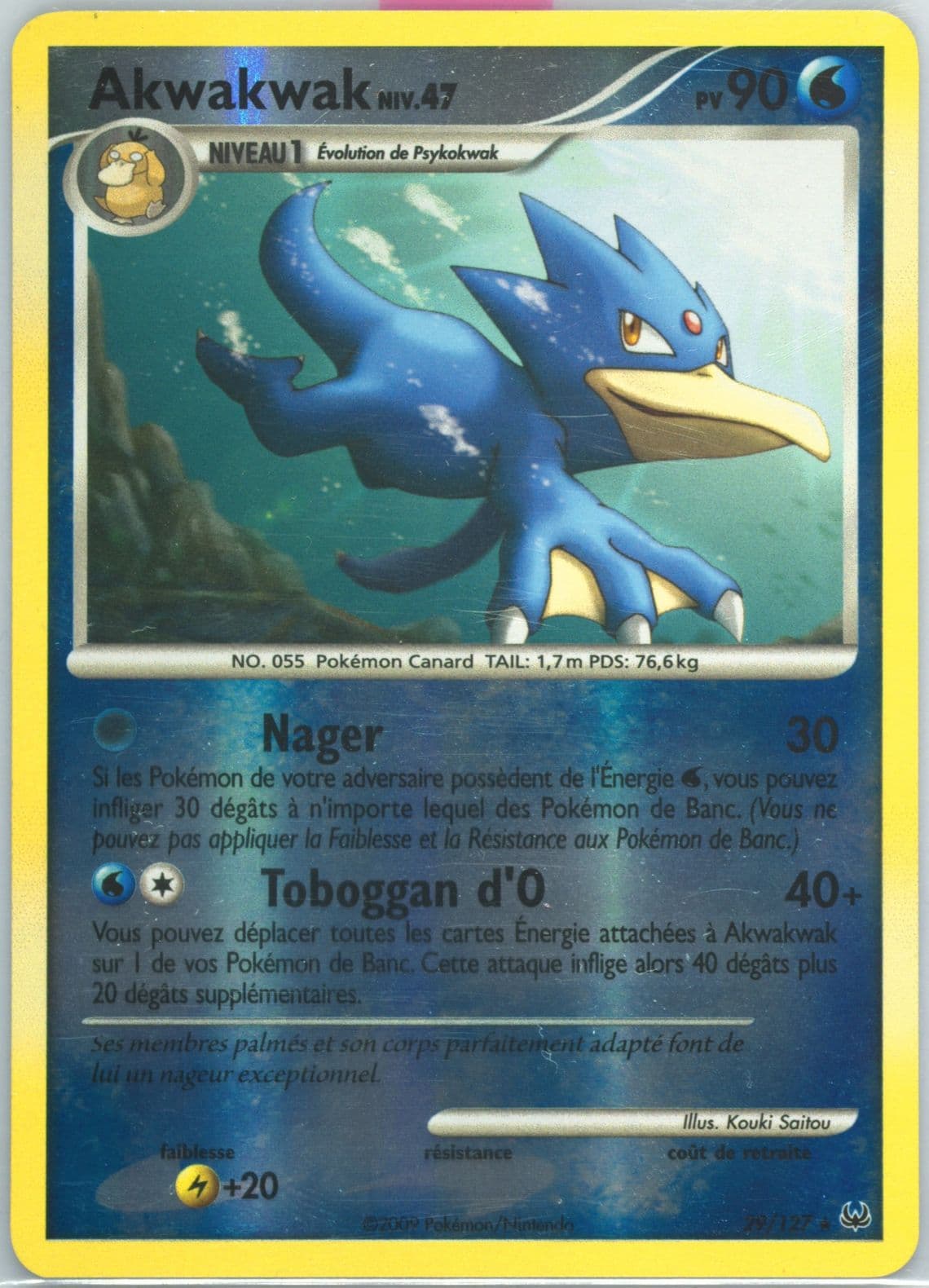 Akwakwak-Reverse Foil French (29) 2009 Pokemon Platinum
