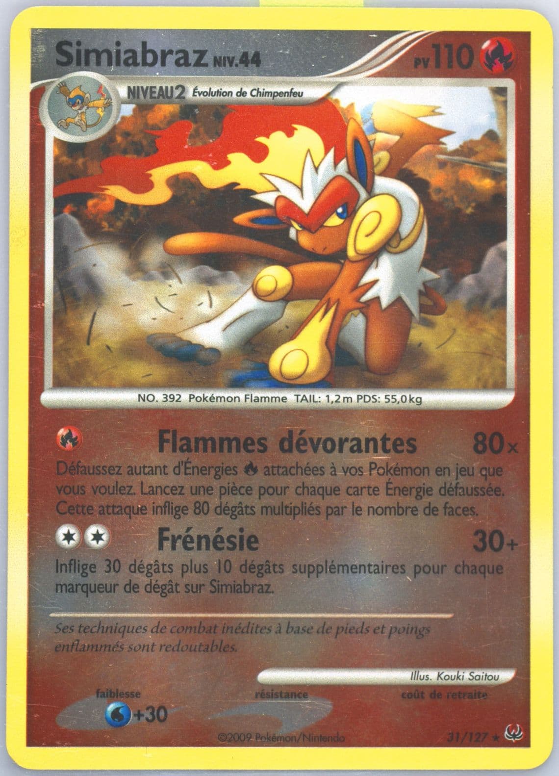 Simiabraz-Reverse Foil French (31) 2009 Pokemon Platinum