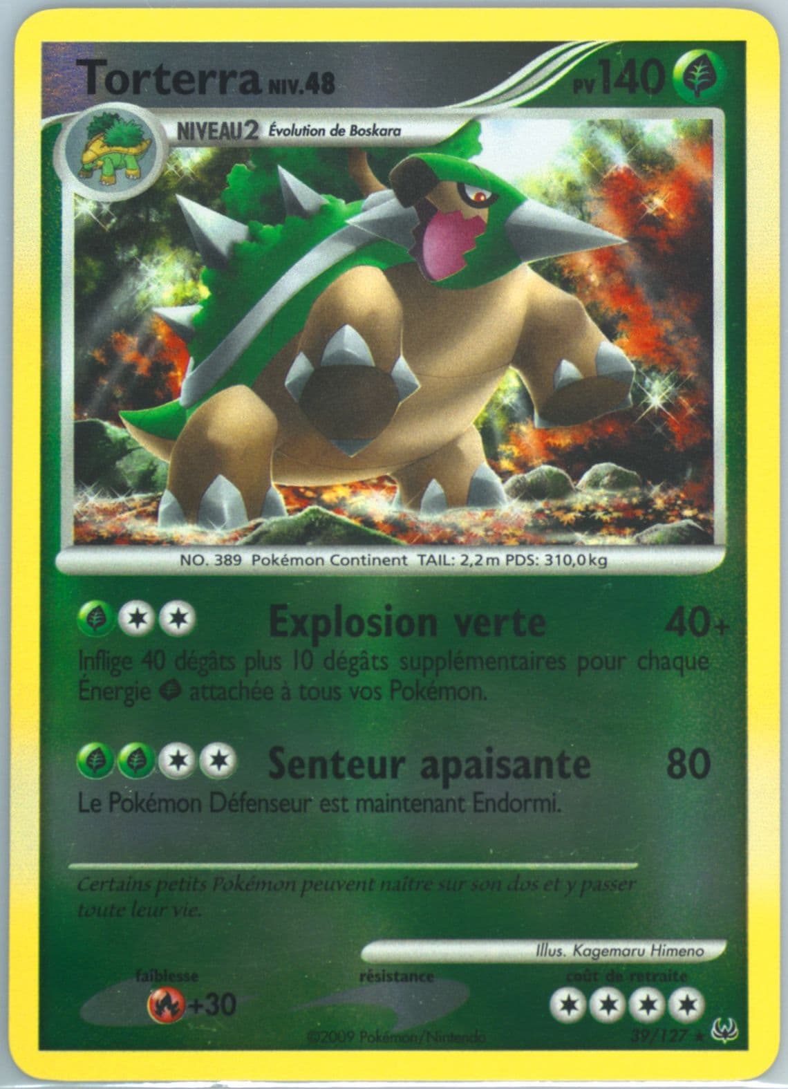 Torterra-Reverse Foil French (39) 2009 Pokemon Platinum
