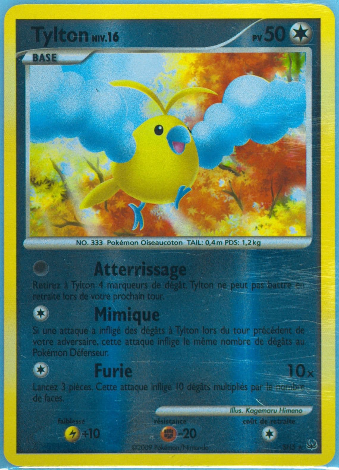 Tylton-Reverse Foil French (SH5) 2009 Pokemon Platinum