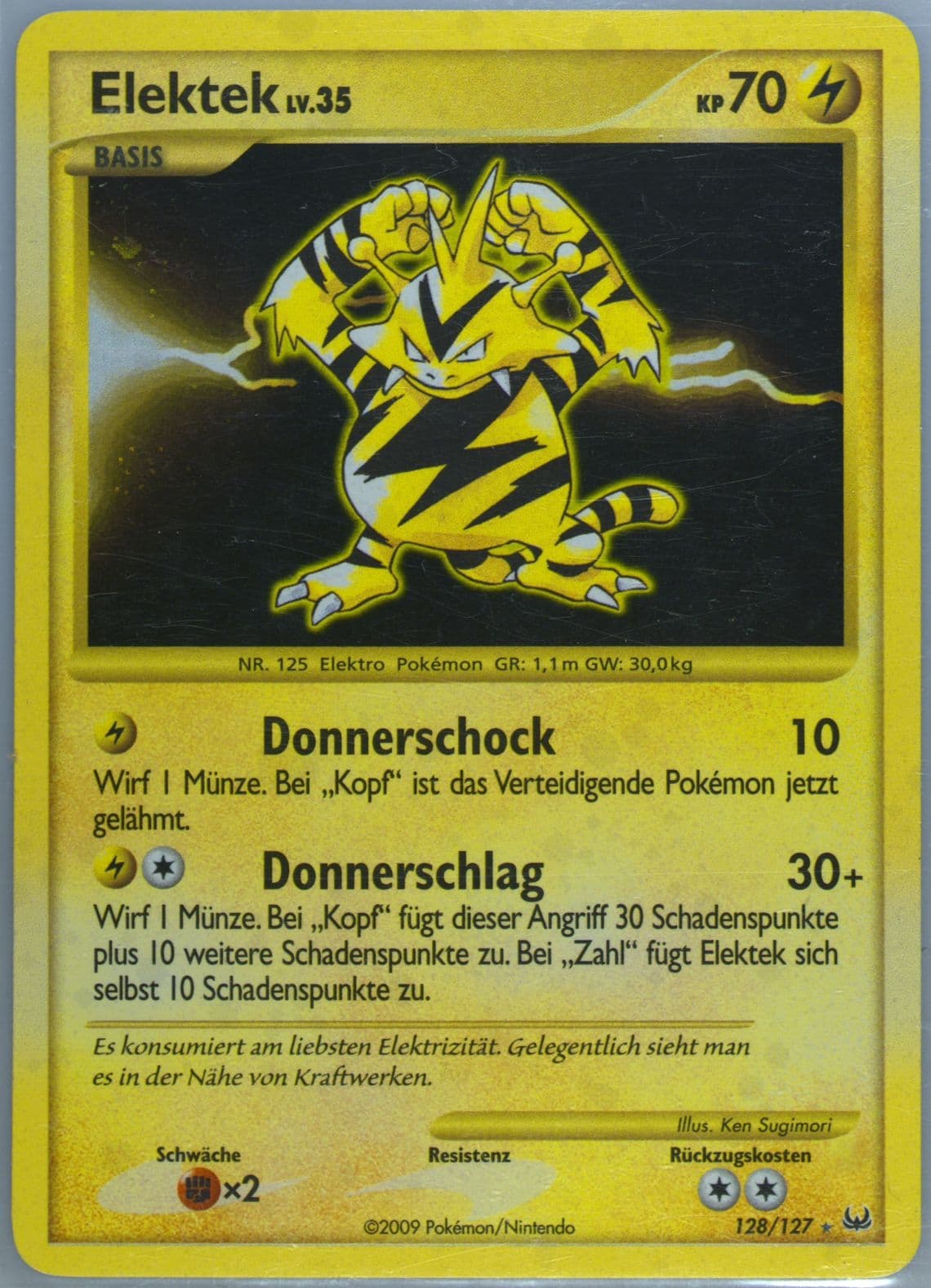 Elektek-Holo German (128) 2009 Pokemon Platinum