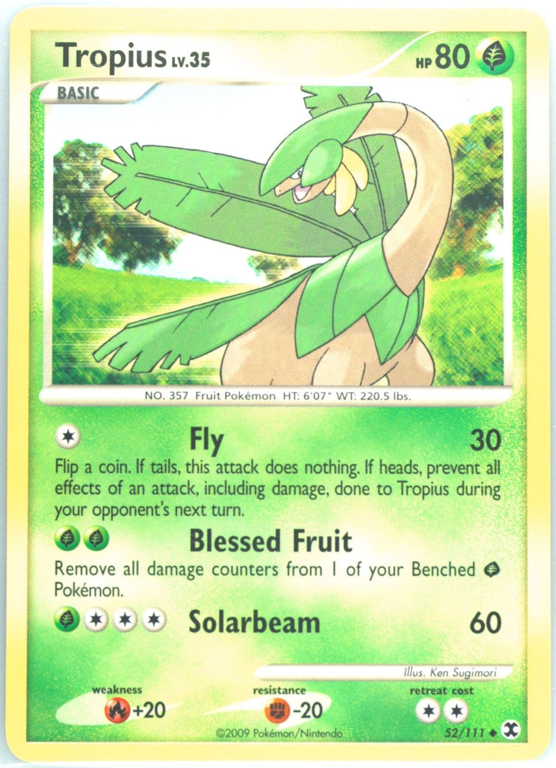 Tropius (52) 2009 Pokemon Platinum Rising Rivals