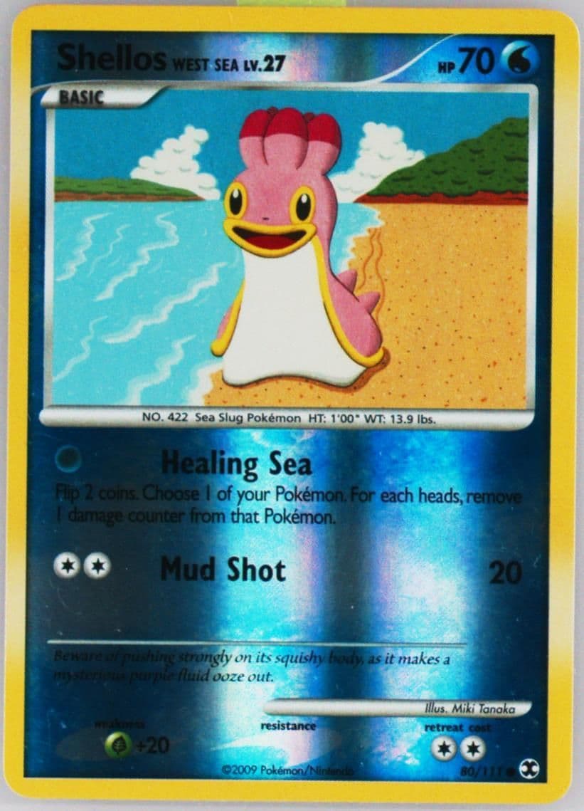 Shellos West Sea-Reverse Foil (80) 2009 Pokemon Platinum Rising Rivals