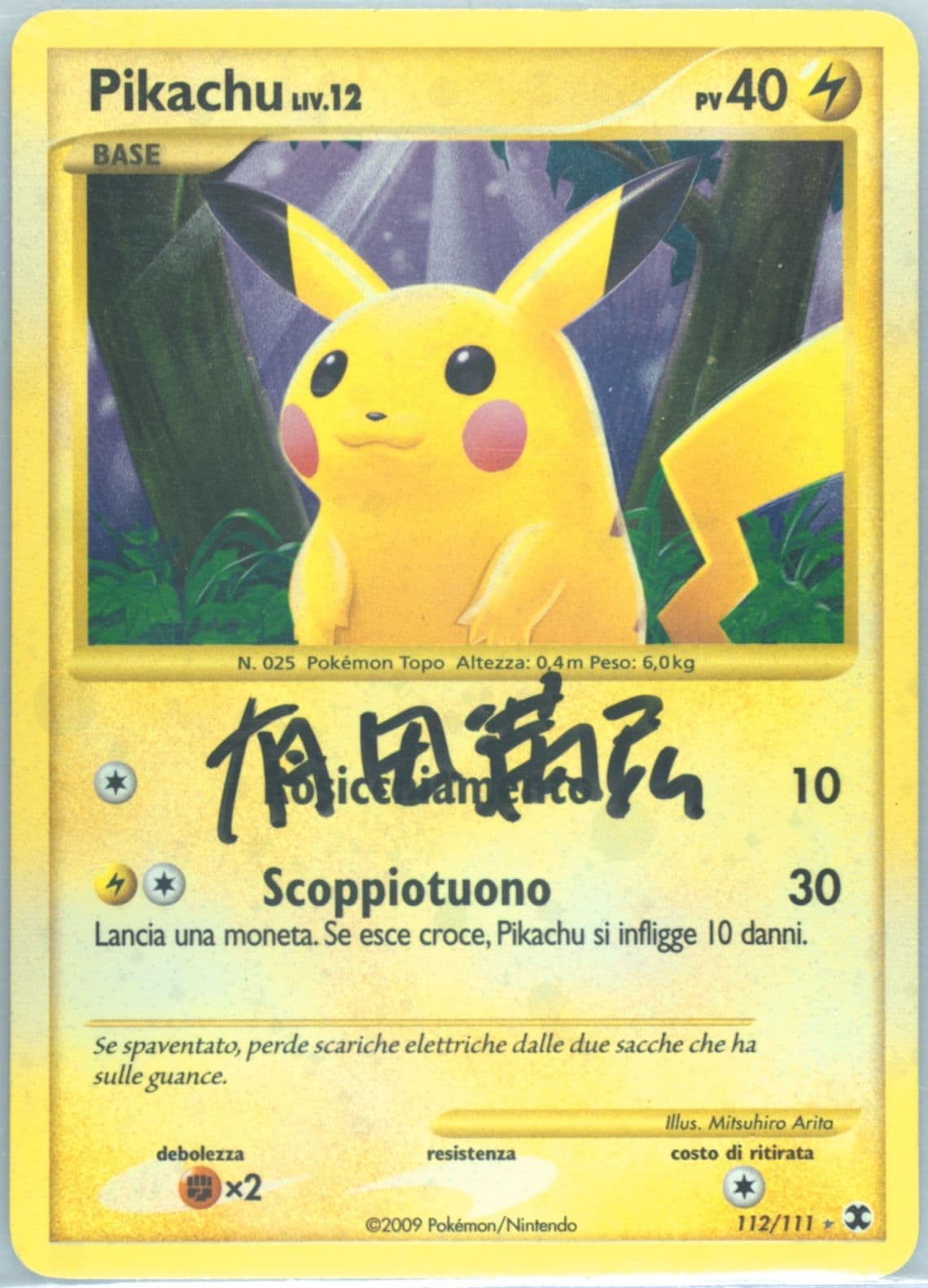 Pikachu-Holo Italian (112) 2009 Pokemon Platinum Rising Rivals
