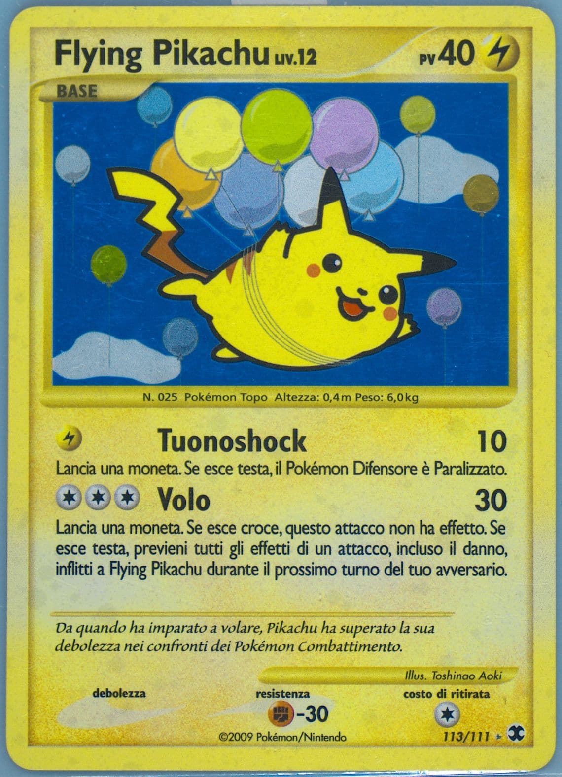 Flying Pikachu-Holo Italian (113) 2009 Pokemon Platinum Rising Rivals