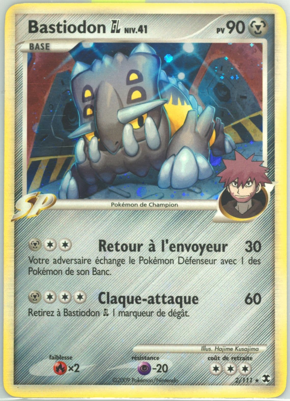 Bastiodon GL-Holo French (2) 2009 Pokemon Platinum Rising Rivals