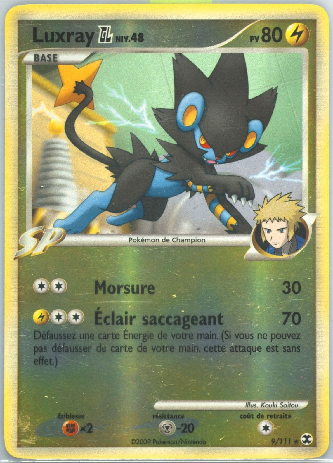 Luxray GL-Reverse Foil French (9) 2009 Pokemon Platinum Rising Rivals