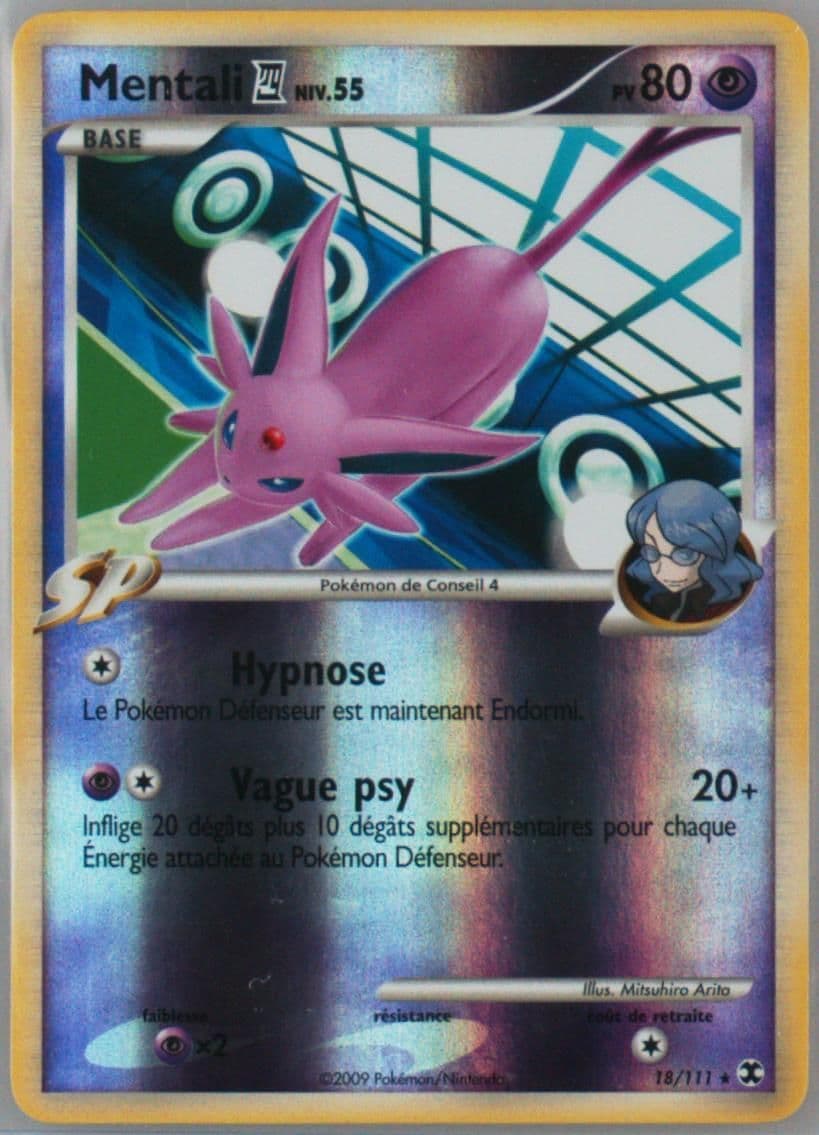 Mentali 4-Reverse Foil French (18) 2009 Pokemon Platinum Rising Rivals