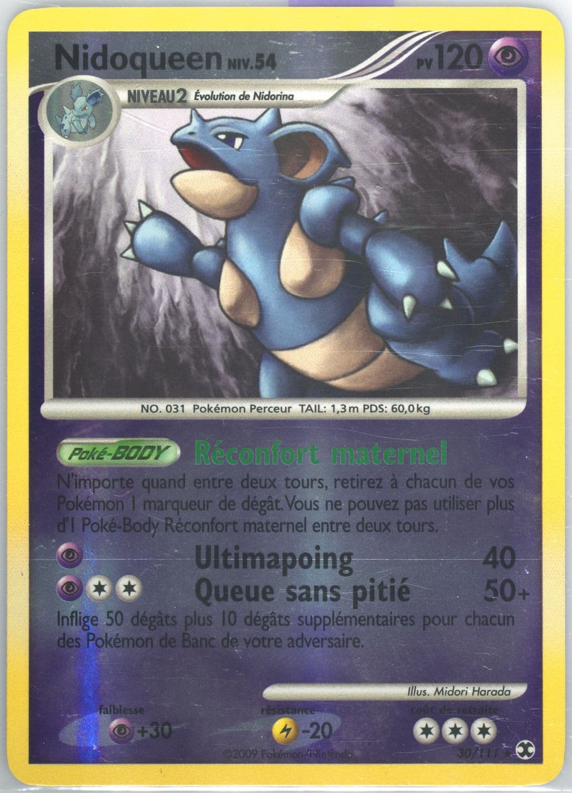 Nidoqueen-Reverse Foil French (30) 2009 Pokemon Platinum Rising Rivals