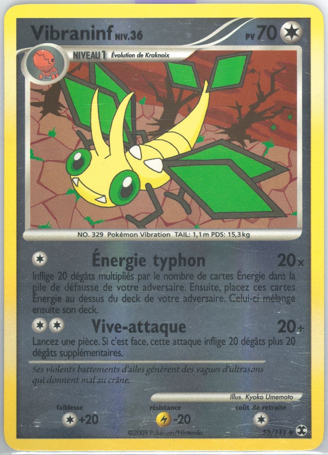 Vibraninf-Reverse Foil French (53) 2009 Pokemon Platinum Rising Rivals