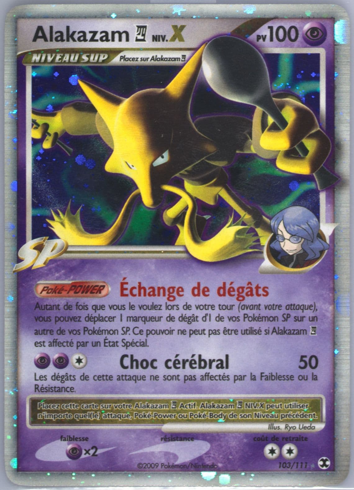 Alakazam 4 Niv.X-Holo French (103) 2009 Pokemon Platinum Rising Rivals