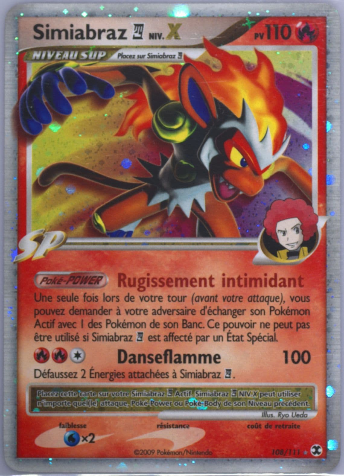 Simiabraz 4 Niv.X-Holo French (108) 2009 Pokemon Platinum Rising Rivals