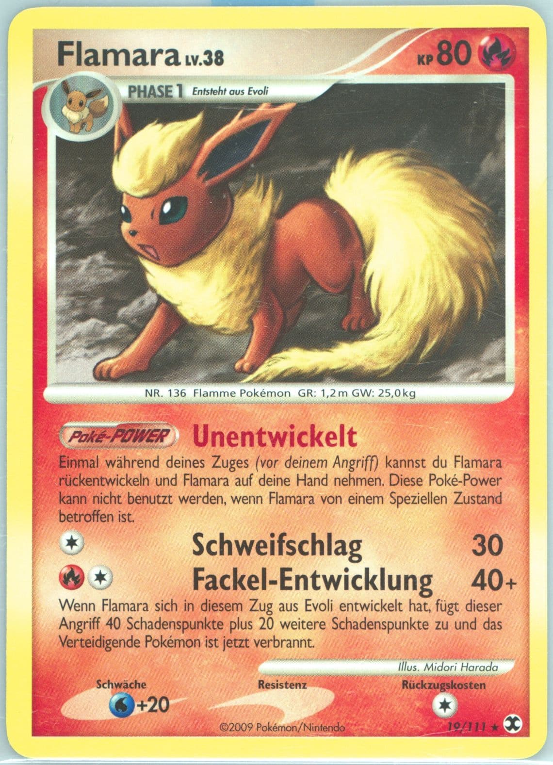 Flamara German (19) 2009 Pokemon Platinum Rising Rivals