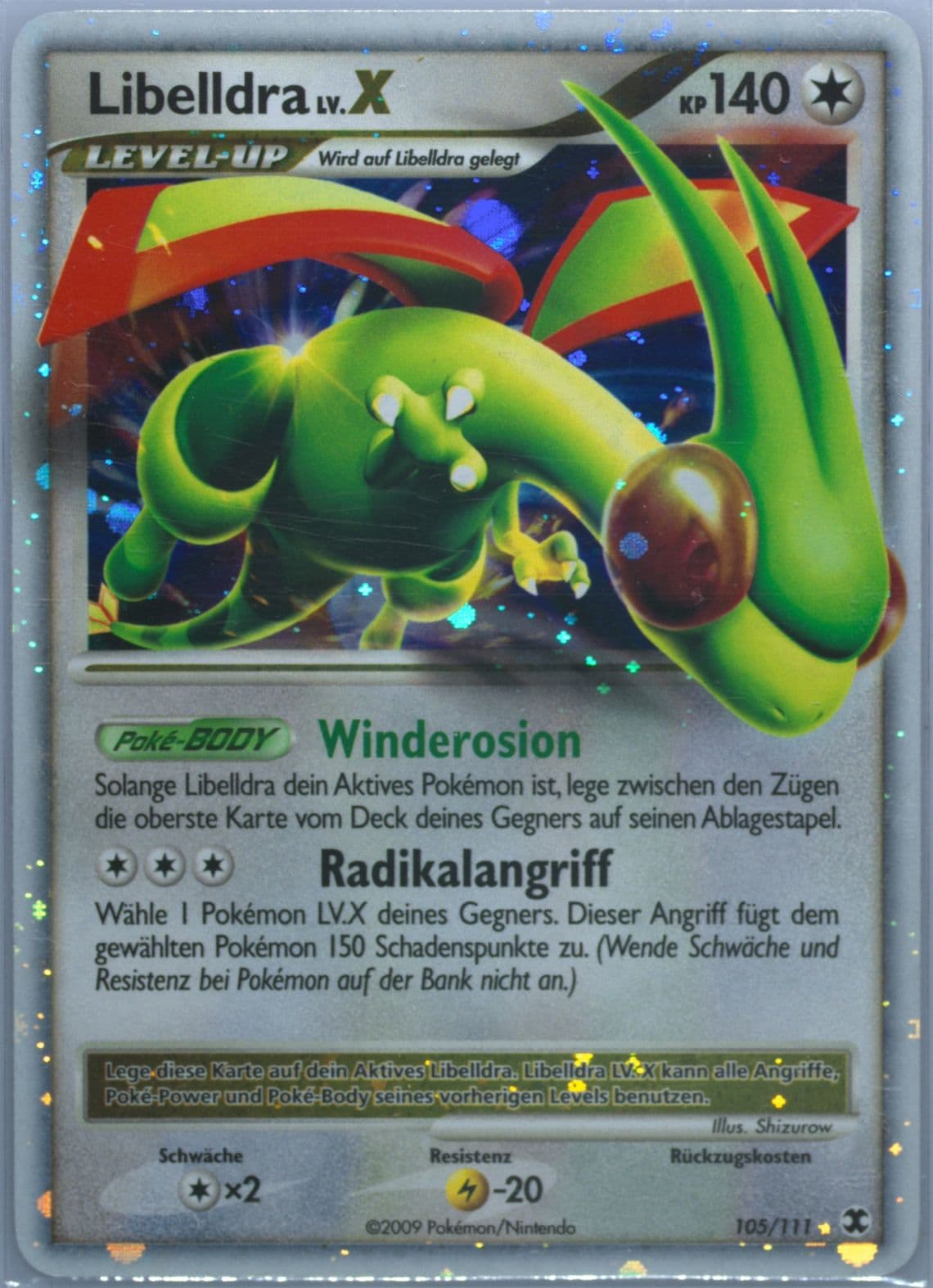 Libelldra LV. X-Holo German (105) 2009 Pokemon Platinum Rising Rivals