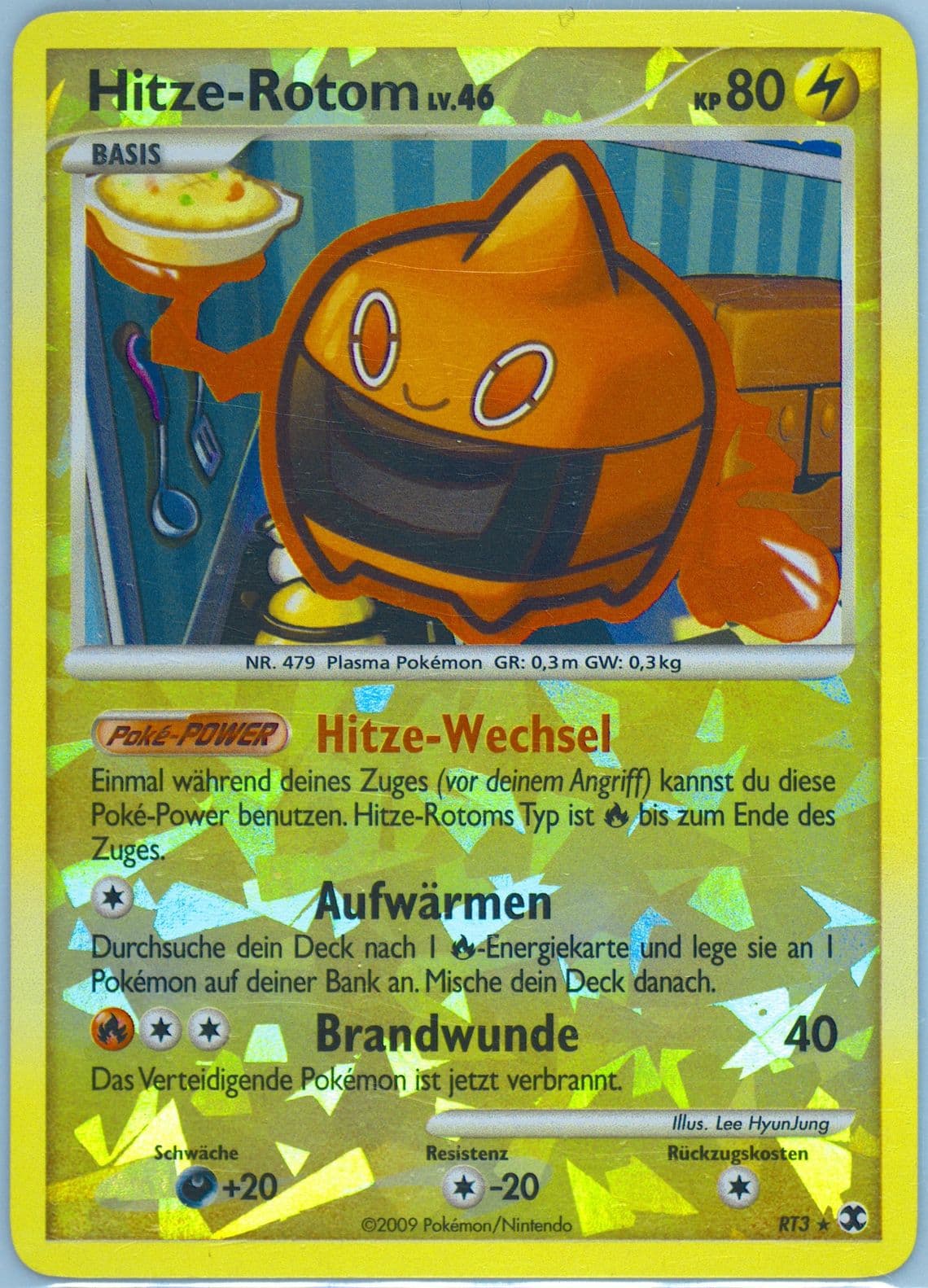 Hitze-Rotom-Holo German (RT3) 2009 Pokemon Platinum Rising Rivals