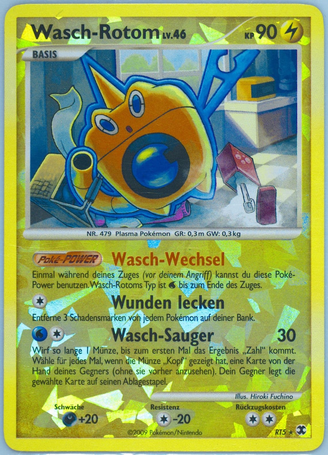 Wasch-Rotom-Holo German (RT5) 2009 Pokemon Platinum Rising Rivals
