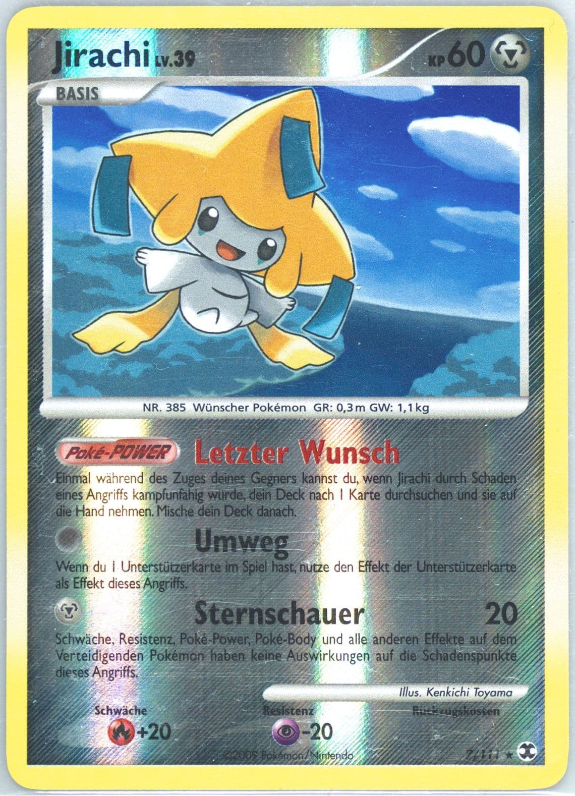 Jirachi-Reverse Foil German (7) 2009 Pokemon Platinum Rising Rivals