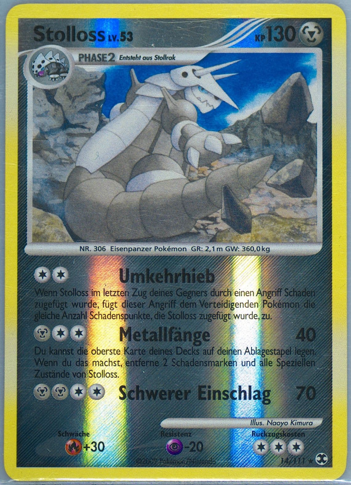 Stolloss-Reverse Foil German (14) 2009 Pokemon Platinum Rising Rivals